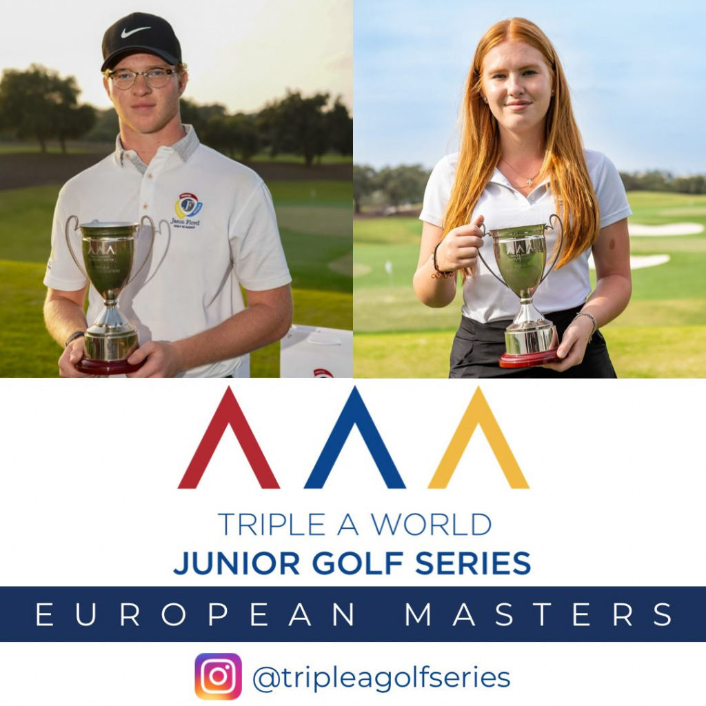 Triple A World Junior Golf Series - European Masters Winners - Chloe de Verner and Gustav Ordel