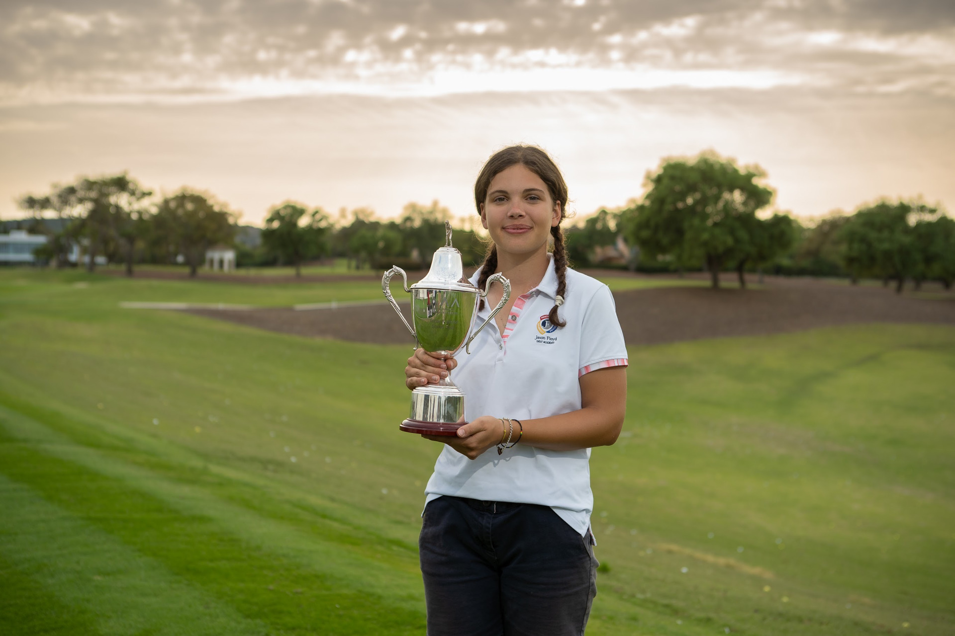 Siria Ballini - Winner of the 2023 Girls Triple A European Final. Photographed at the Jason Floyd Golf Academy