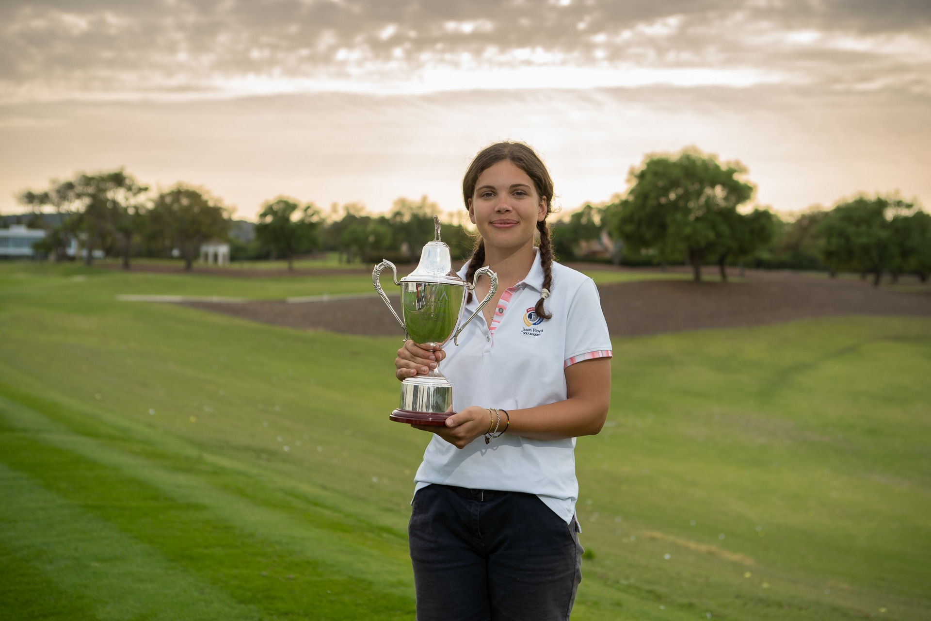 Saria Ballini, winner of the 2023 Girls Category of the Triple A World Series Final at The San Roque Club.