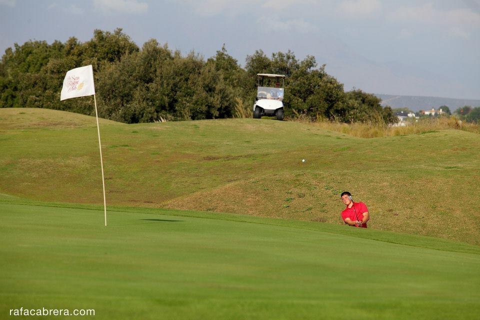 Viktor Hovland pictured on The San Roque Club, Old Course during the 2014 Triple A World Junior Golf Series