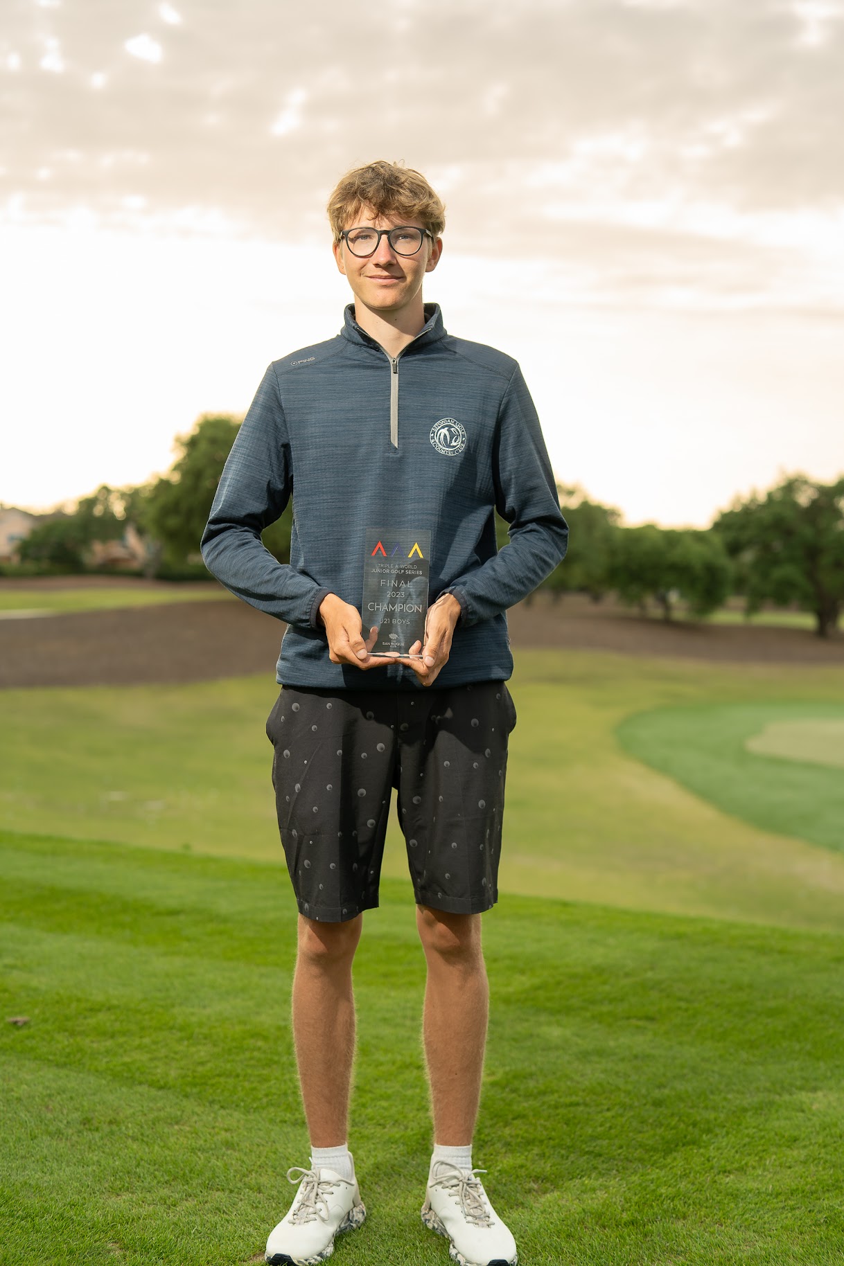 Richard Teder, Winner of the 2023 Triple A World Junior Golf Series, organised by the Jason Floyd Golf Academy.